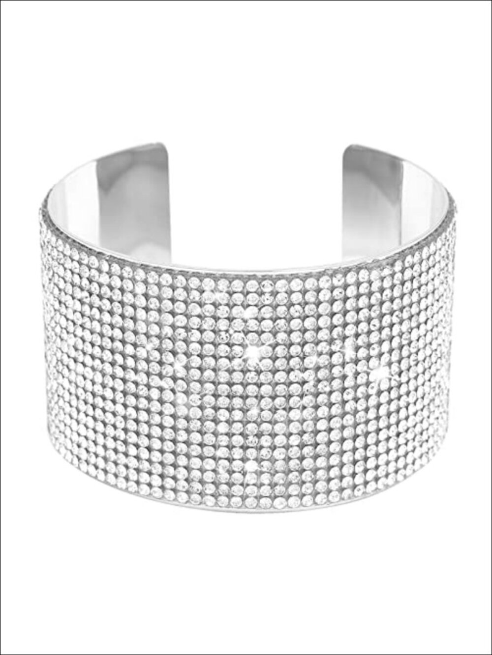 Rhinestone Cuff Bangle Bracelet Adjustable Alloy Zircon Women's Party Jewelry